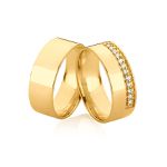 Alianças Exclusiva com diamantes de ouro 18k 