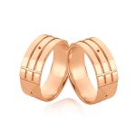 Alianças de Atlantis de Ouro Rose 18k 
