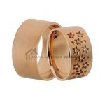 Aliança Em Ouro 18k Rose Com Estrelas