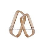 Aliança Quadrada Em Ouro 18k Rose