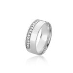 Alianças Exclusiva com diamantes de ouro Branco 18k 