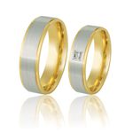 Aliança Bodas de Prata em Ouro 10K