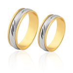 Aliança Bodas De Prata ouro 10k