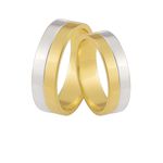 Aliança Bodas De Prata Ouro 10k