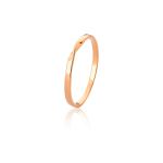 Aliança Torcida em Ouro Rose 18K
