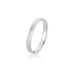 Aliança em Ouro Branco 18K Diamantada 