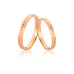Aliança em Ouro Rose 18K Diamantada
