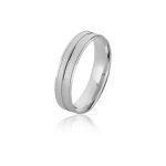 Aliança em Ouro Branco 18K 