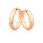Alianças De Ouro Rosé Abauladas