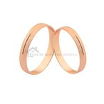 Alianças Delicadas De Ouro Rosé 18k