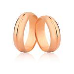Alianças De Ouro Rosé 18k