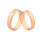 Alianças Chanfradas Em Ouro Rosé 18k