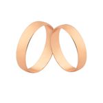 Alianças De Ouro Rosé 18k Chapa Reta Com Garantia