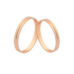 Alianças De Ouro Rosé 18k Delicadas