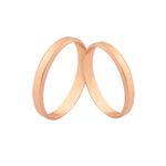 Alianças De Ouro Rosé 18k Delicadas