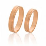 Alianças De Ouro Rosé 18k Em Promoção + Frete Grátis