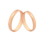 Alianças De Ouro Rosé 18k Leves