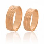 Alianças De Ouro Rosé Retas 6,00mm Preço Promocional