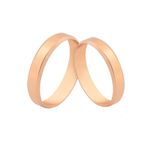 Alianças e Ouro Rosé 18k Chanfradas Baratas
