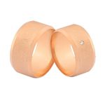 Alianças Em Ouro Rosé Com Diamante