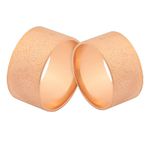 Alianças Largas De Ouro Rosé 18k