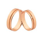 Alianças De Ouro Rosé 18k