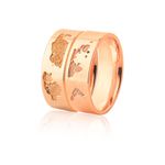 Alianças De Ouro Rose 18k Com Mapa Mundial