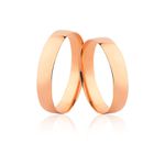 Alianças Leves De Ouro Rose 18k