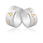 Alianças De Prata e Detalhes Banhado a Ouro