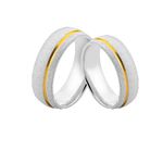 Alianças De Prata e Detalhes Banhado a Ouro