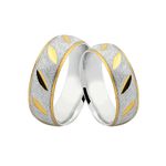 Alianças De Prata e Detalhes Banhado a Ouro