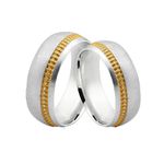 Alianças De Prata e Detalhes Banhado a Ouro