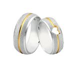 Alianças De Prata e Detalhes Banhado a Ouro