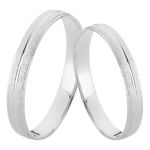 Par De Alianças Diamantadas De Prata