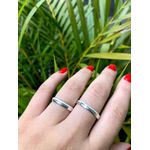 Kit Par De Alianças e Solitário De Prata