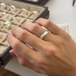 Kit Par De Alianças e Solitário De Prata