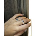 Kit Par De Alianças e Solitário De Prata