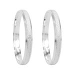 Kit Par De Alianças e Solitário De Prata