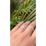 Kit Par De Alianças e Solitário De Prata