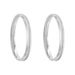 Kit Par De Alianças e Solitário De Prata