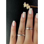 Kit Par De Alianças e Solitário De Prata