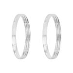 Kit Par De Alianças e Solitário De Prata