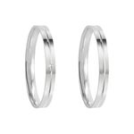 Kit Par De Alianças e Solitário De Prata