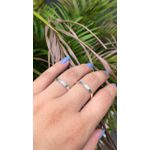 Kit Par De Alianças e Solitário De Prata