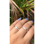 Kit Par De Alianças e Solitário De Prata