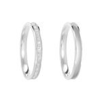 Kit Par De Alianças e Solitário De Prata