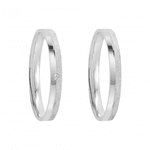 Kit Par De Alianças e Solitário De Prata