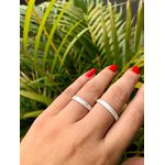 Kit Par De Alianças e Solitário De Prata