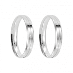 Kit Par De Alianças e Solitário De Prata