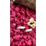 Kit Par De Alianças e Solitário De Prata